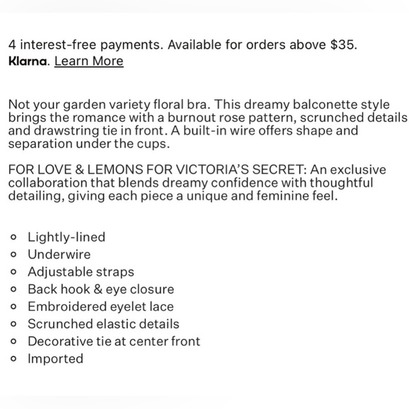 SET For Love and Lemons x Victoria Secret Set - Picture 3 of 7